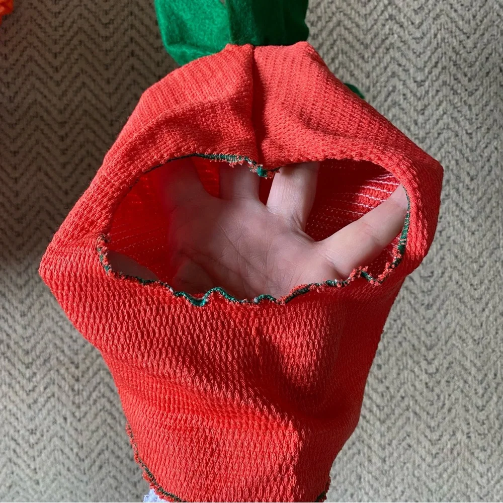 Infant Pumpkin Costume w/Knit Hood